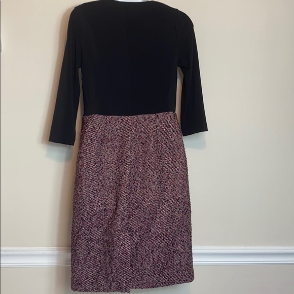 Talbots Black & Pink Tweed Dress Size 2P - Picture 3 of 11